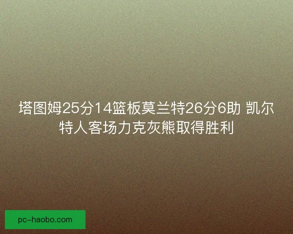 塔图姆25分14篮板莫兰特26分6助 凯尔特人客场力克灰熊取得胜利